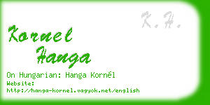 kornel hanga business card